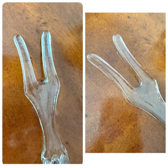 Vintage Anchor Hocking WEXFORD Pattern GLASS Fork for Serving - Picture 9 of 10